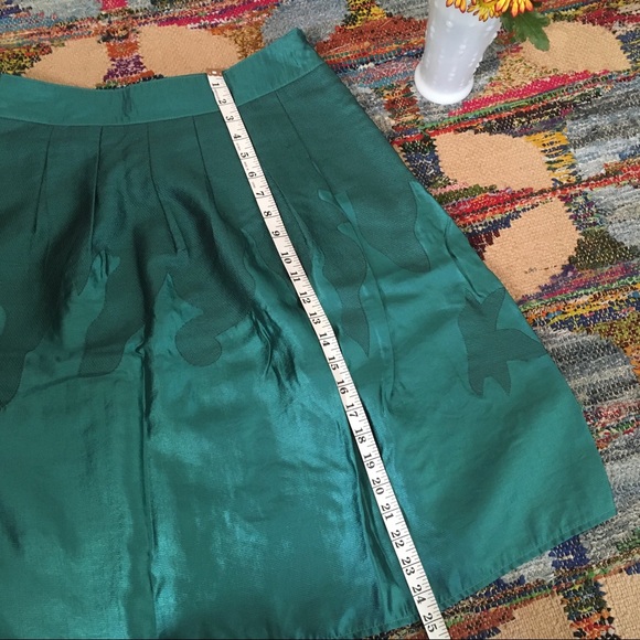 Unique Toi et Moi, Teal A-Line Skirt - Picture 5 of 8